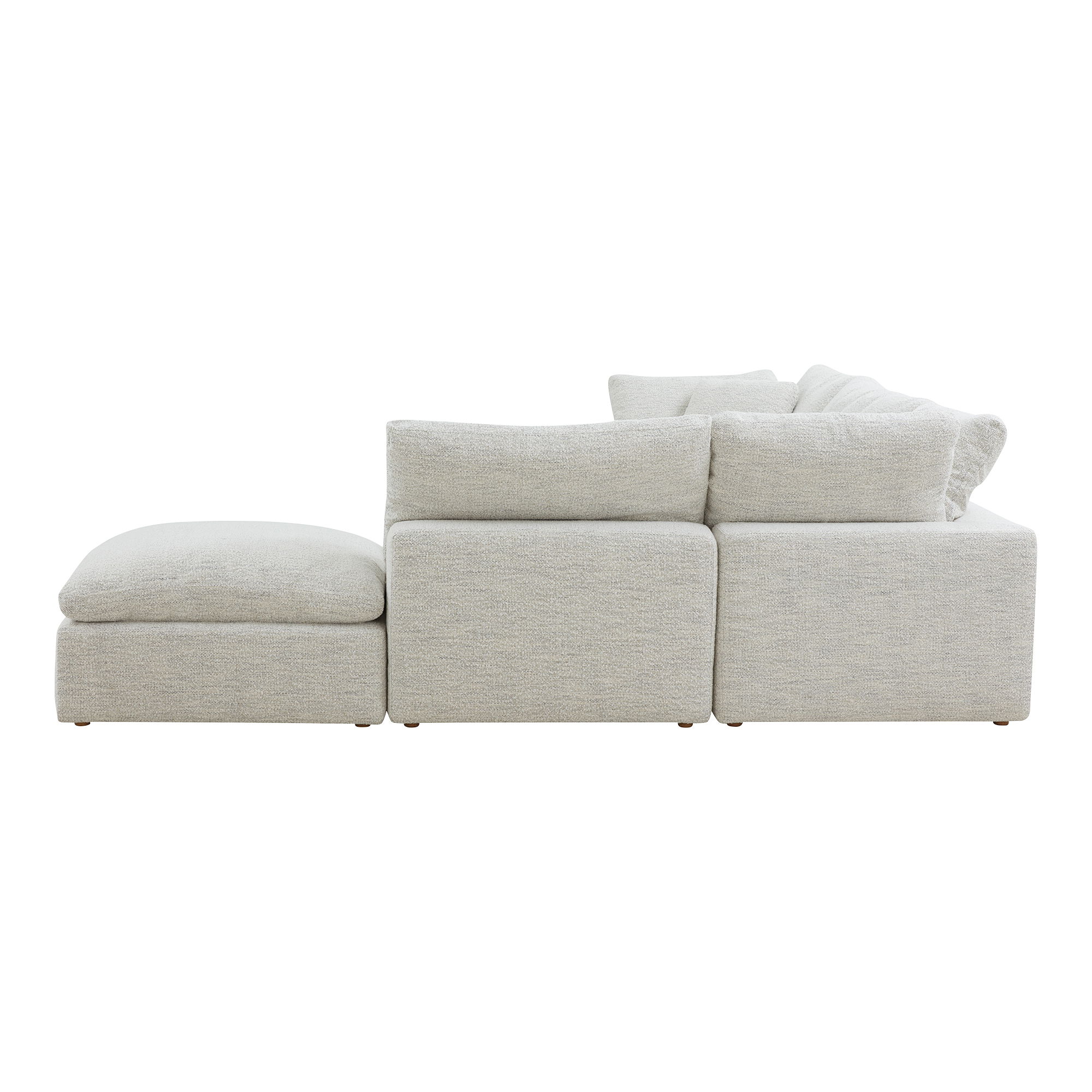 Terra Condo Dream Modular Sectional Coastside Sand, Sectional Sofa by Moe's Home, 114" width x 32" height x 114" depth View 4