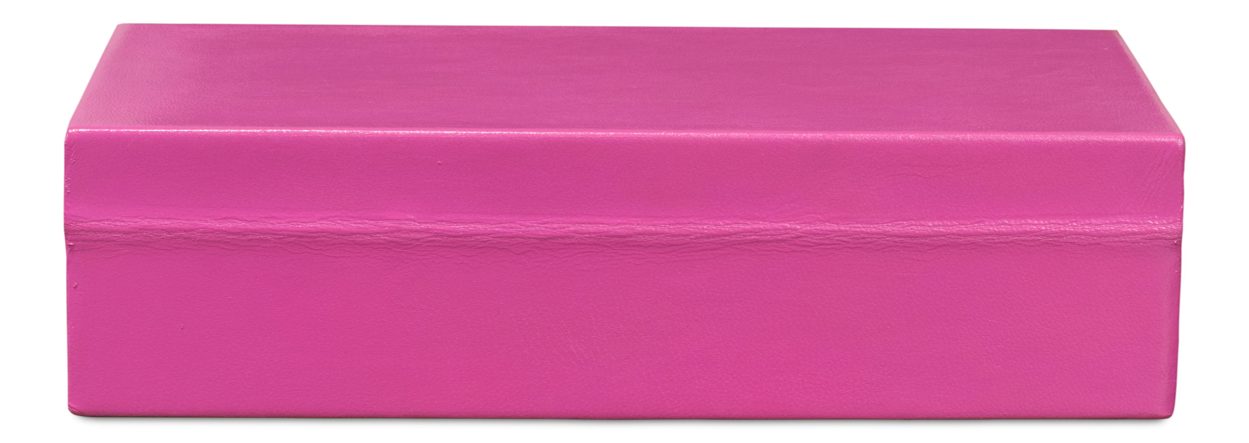Gatsburg Shagreen Box, Pink, Set Of 2, Decor by Sarreid, 12" length x 6" width x 3" height View 3
