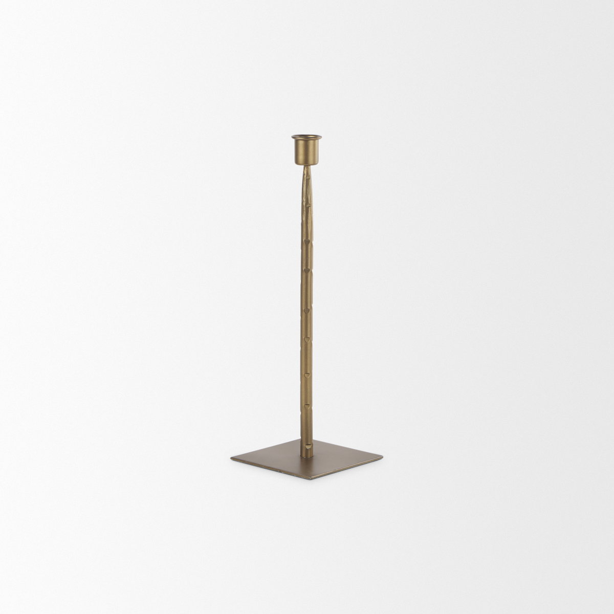 Porter Iron Candle Holder Small, Candles & Candle Holder by Mercana, 4.5" length x 4.5" width x 12" height View 4