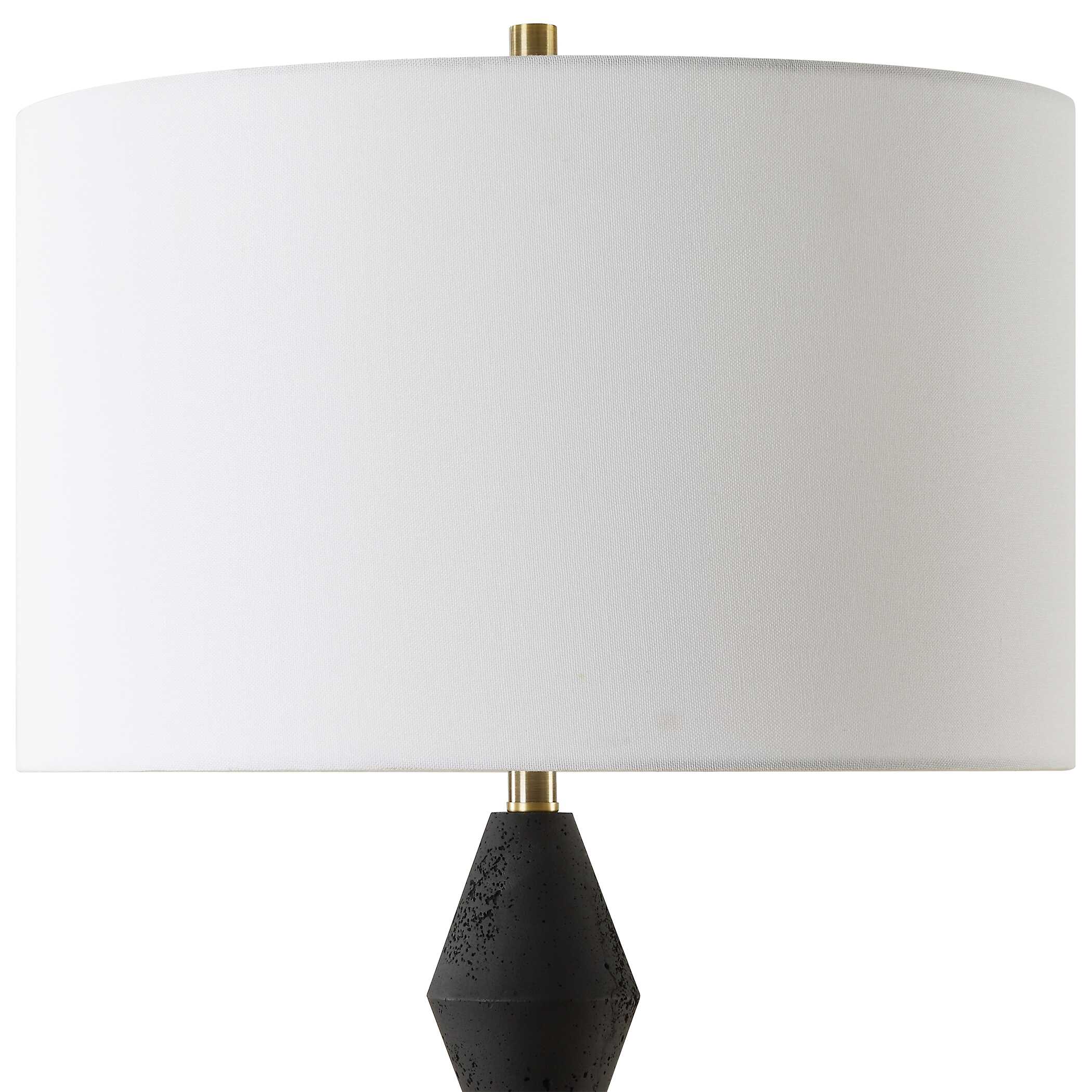 Threefold Black Stone Table Lamp, by Uttermost, 16" width x 29.75" height x 16" depth View 6