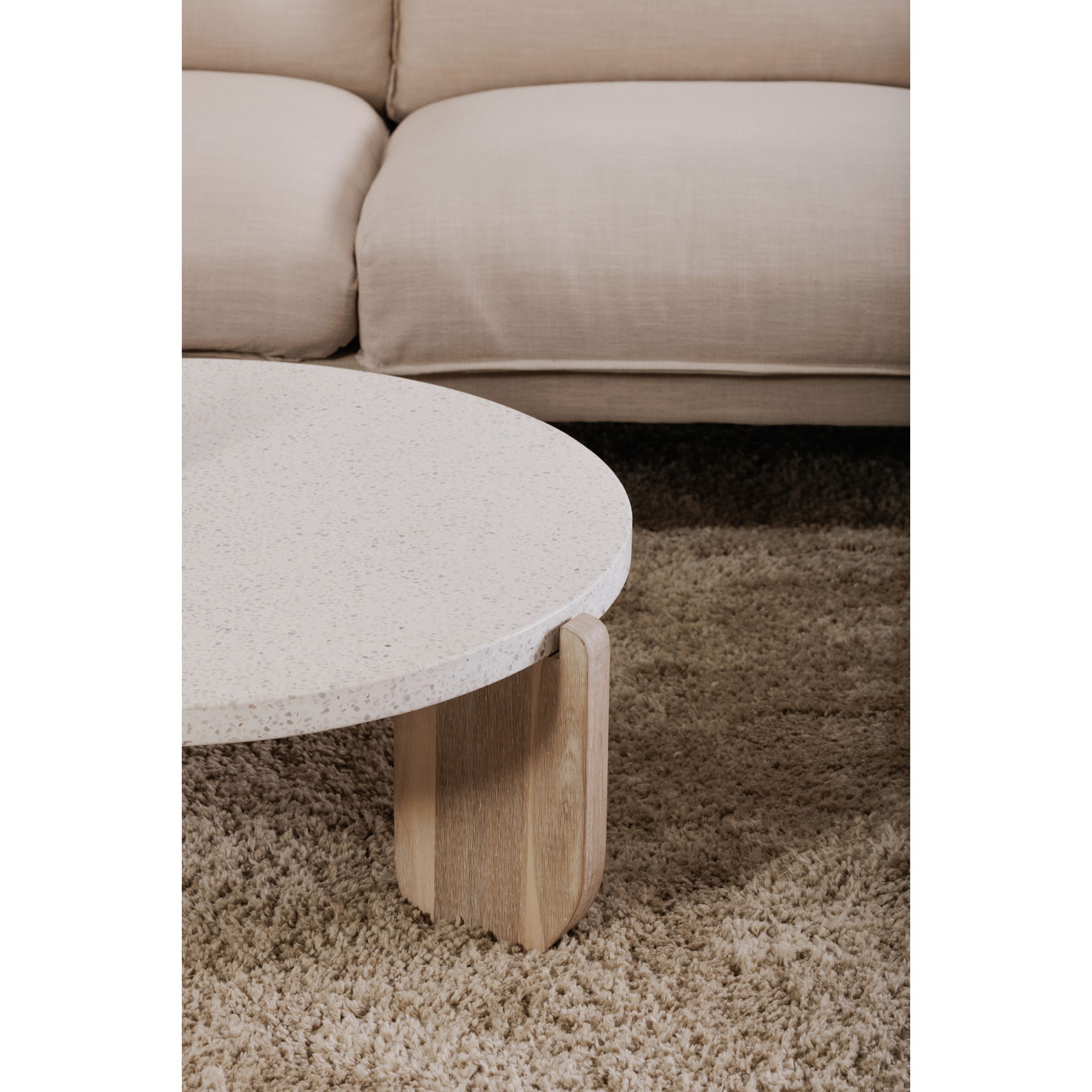 Wunder Coffee Table White, by Moe's Home, 36.5" width x 13.75" height x 36.5" depth View 8