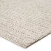 Grams Handmade Solid Cream/ Light Gray Area Rug thumbnail 1