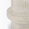 Tovah Medium Textured White with Gold Metal Vase, by Mercana, 6.69" length x 6.69" width x 16.34" height thumbnail 6
