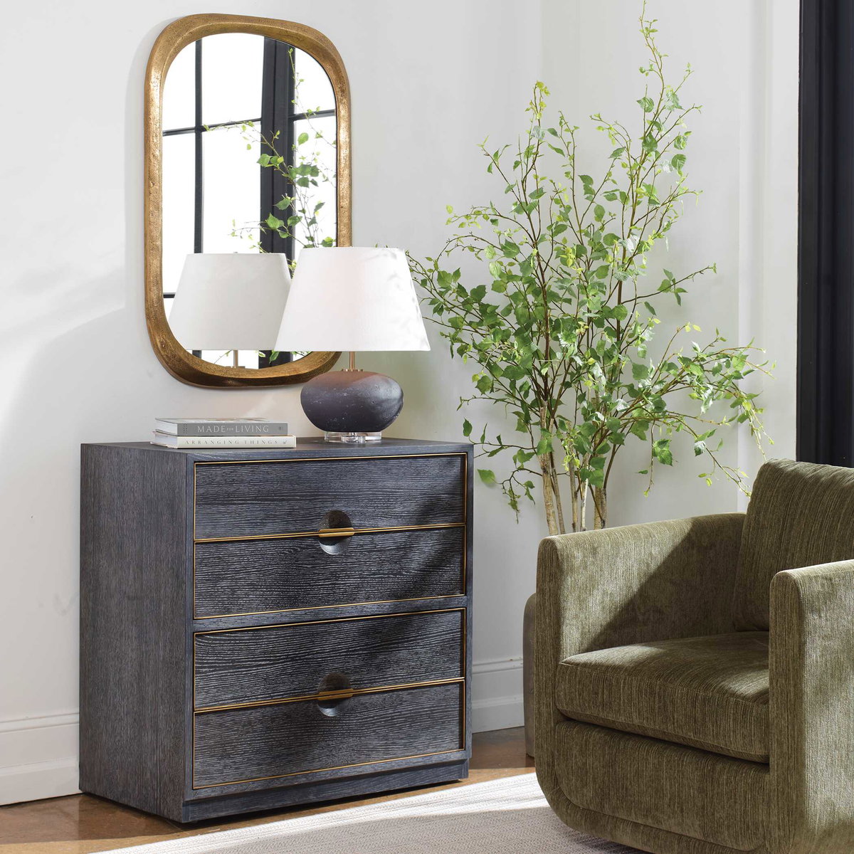 Besos 4 Drawer Walnut Chest, Cabinets & Chest by Uttermost, 32" width x 32" height x 18" depth View 4