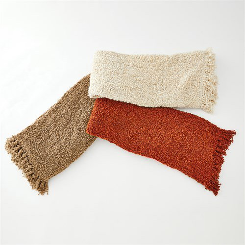 Textured Boucle ThrowNatural, by Global Views, 5'10" length x 5' width View 5