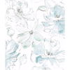 Floral Dreams Blue & Green Wallpaper, by York Wall, 33' length x 1'8.5" width x 0.02" depth thumbnail 1