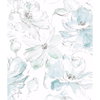 Floral Dreams Blue & Green Wallpaper, by York Wall, 33' length x 1'8.5" width x 0.02" depth thumbnail