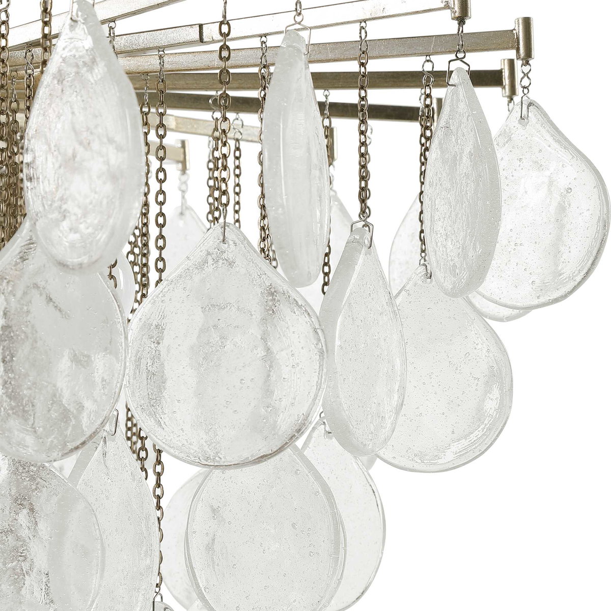 Goccia 6 Light Tear Drop Glass Pendant, by Uttermost, 28.75" width x 23" height x 28.75" diameter x 28.75" depth View 6