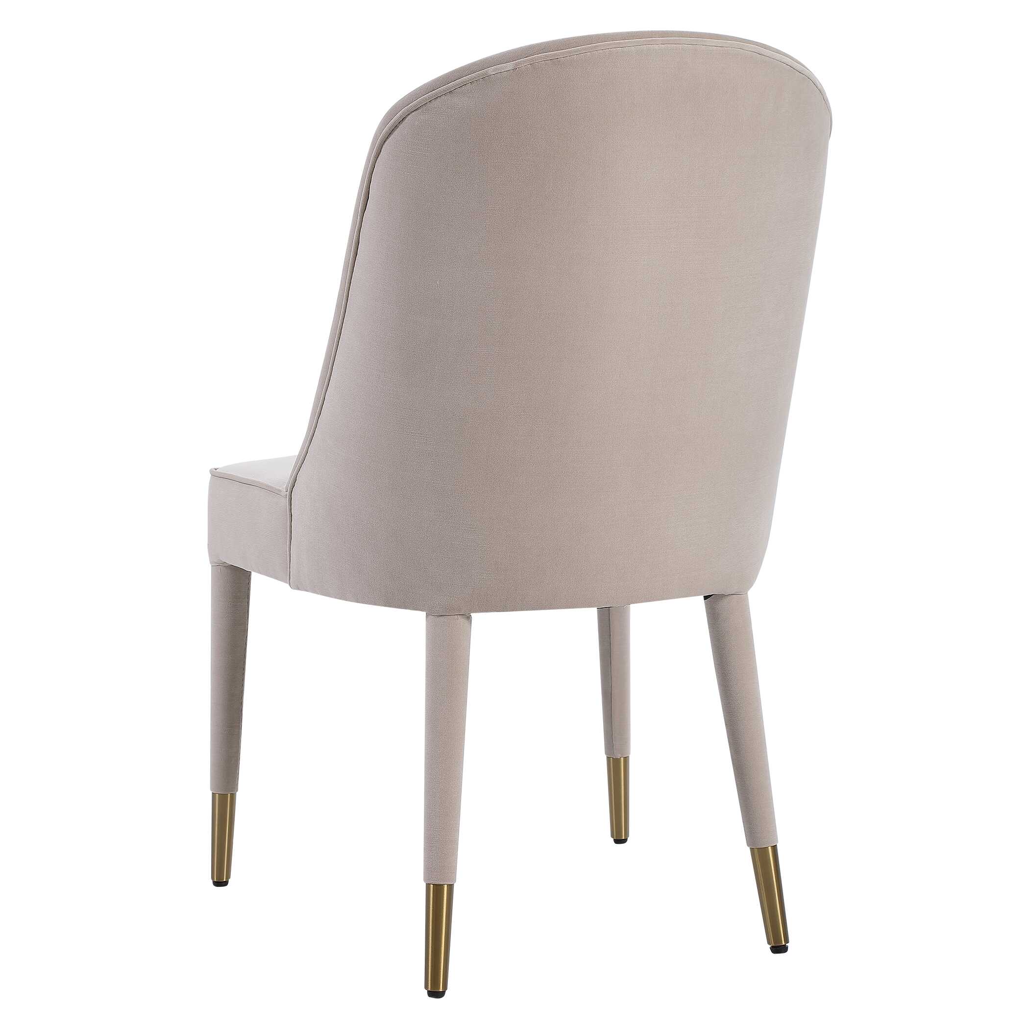 Brie Armless Chair Champagne Set Of 2 large image 