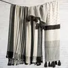 Montes Striped Gray/ Ivory Throw thumbnail 1