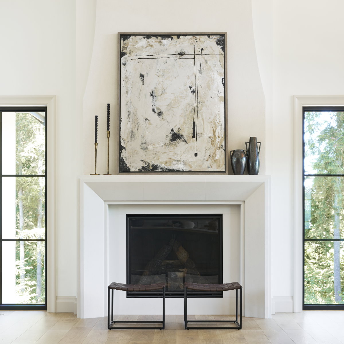Kora Medium Dark Metallic Double Ear Vase, by Mercana, 7.48" length x 7.48" width x 11.22" height View 2