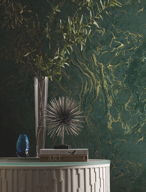 Polished Marble Green Wallpaper