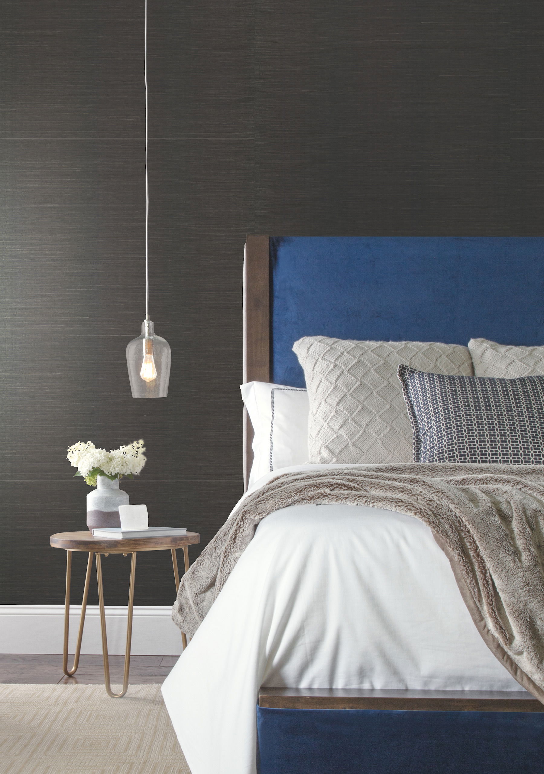 Sisal Grasscloth Black Wallpaper Sisal Grasscloth Black Wallpaper large image