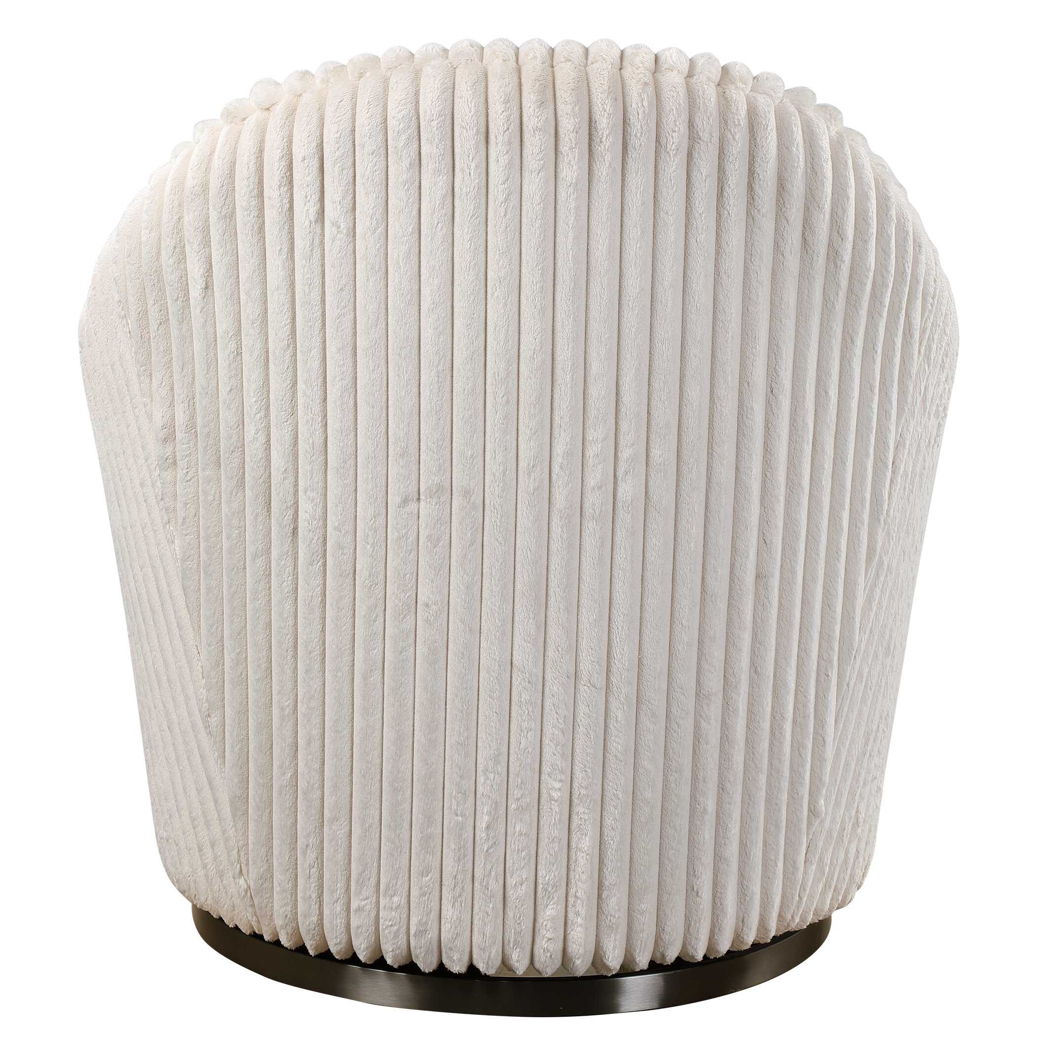 Crue White Swivel Chair, Furniture by Uttermost, 29" width x 32" height x 31" depth View 8