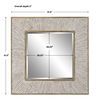 Wharton Whitewashed Square Mirror, by Uttermost, 41.5" width x 41.5" height x 2" depth thumbnail 3