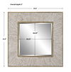 Wharton Whitewashed Square Mirror thumbnail 2