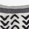 Kimia 20x20 White/Black Fabric Herringbone with Fringed Pillow Cover, Decorative Pillow by Mercana, 20" length x 20" width x 0.2" height thumbnail 10