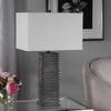 Sanderson Metallic Charcoal Table Lamp, by Uttermost, 16" width x 26.5" height x 10" depth thumbnail 5