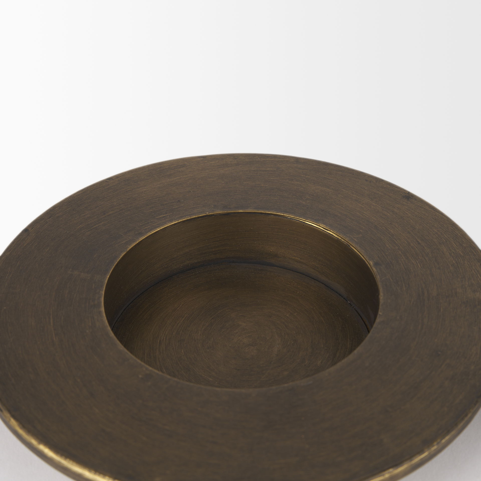 Vivian Gold Metal and Glass Hurricane Candle Holder (Set of 2) large image 