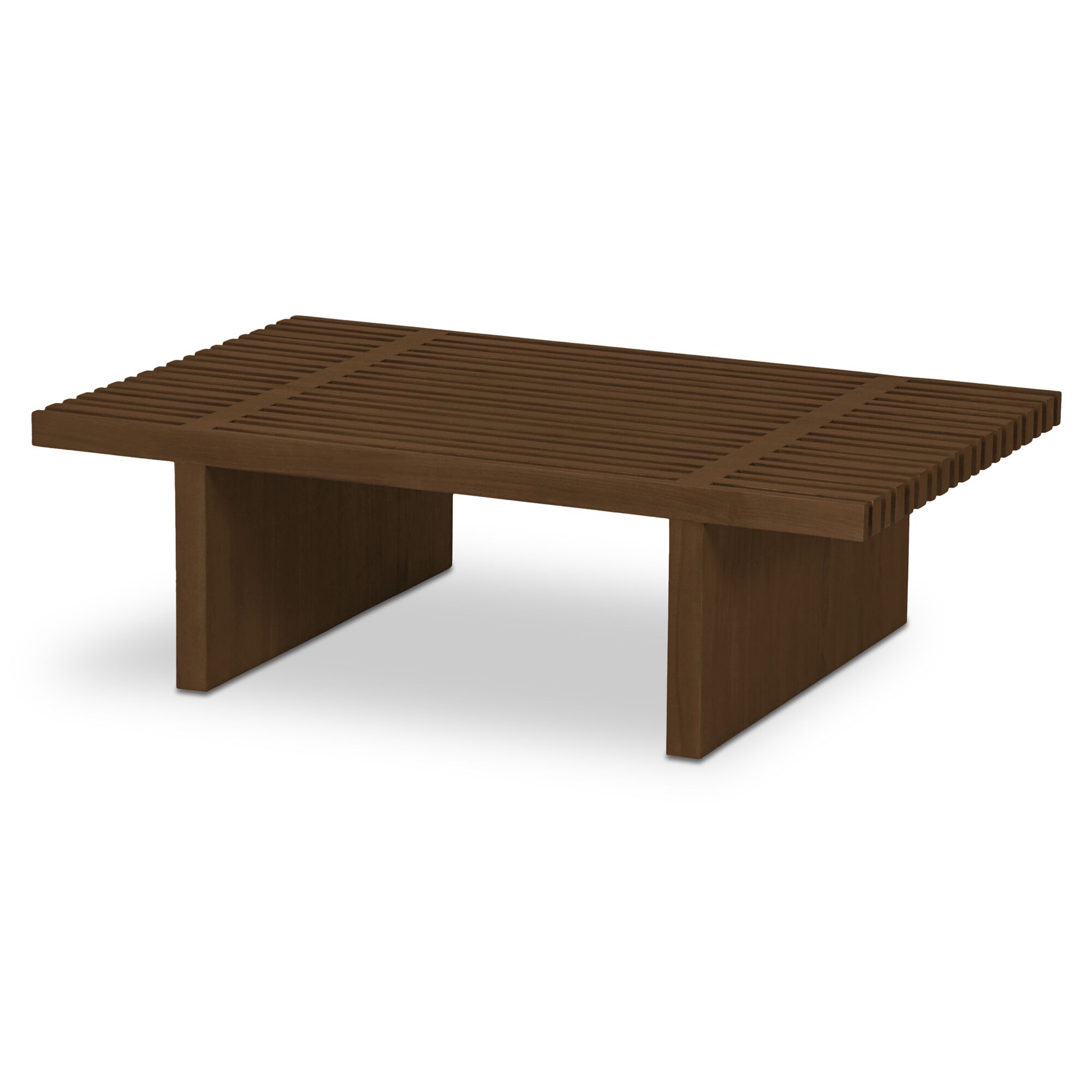 Fletcher Outdoor Coffee Table Brown, Outdoor Table by Moe's Home, 4'2" width x 1'3" height x 2'8.25" depth View 2