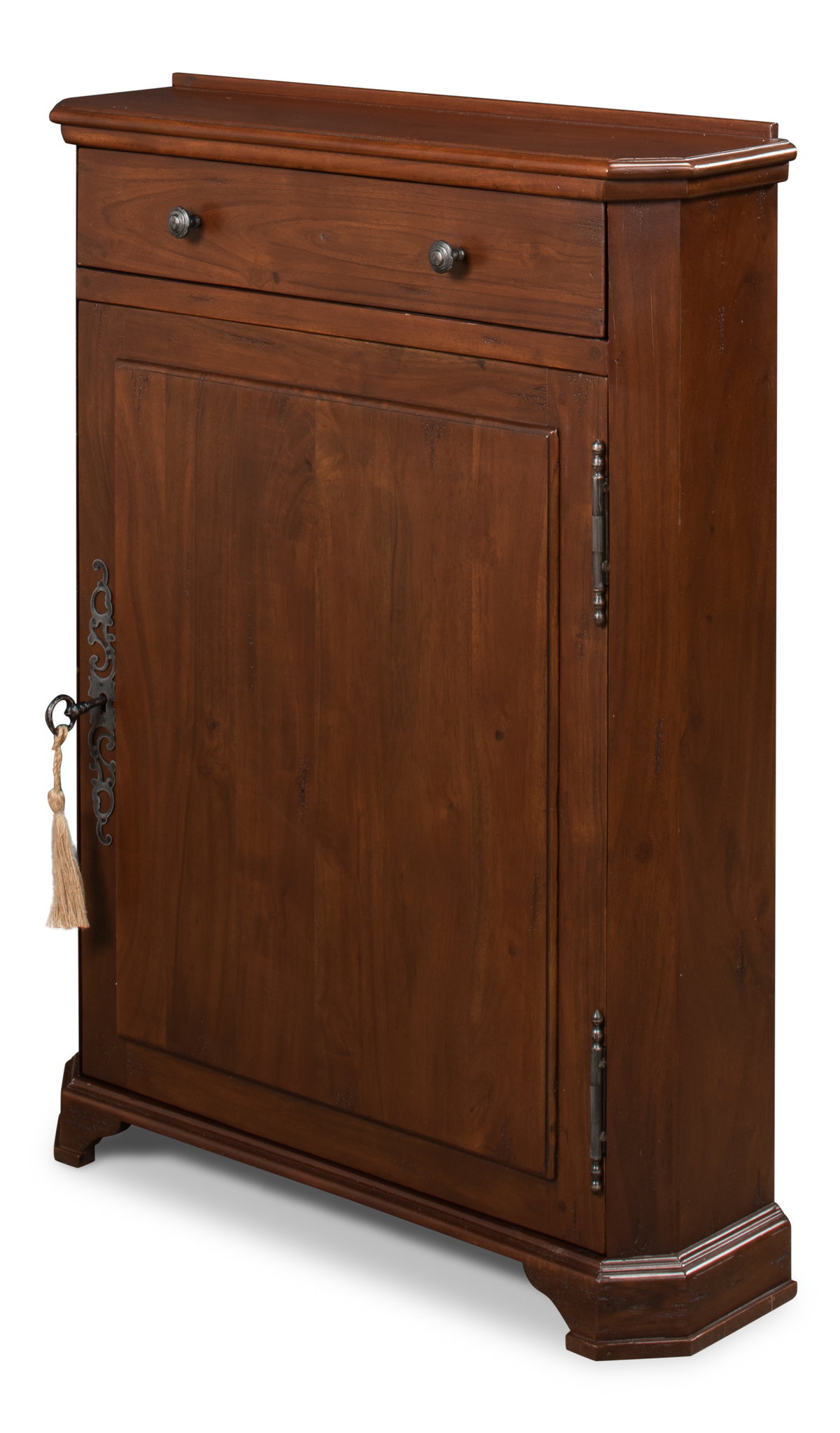 Dante Hall Cabinet  Walnut, by Sarreid, 7" length x 2'2" width x 2'11" height View 1