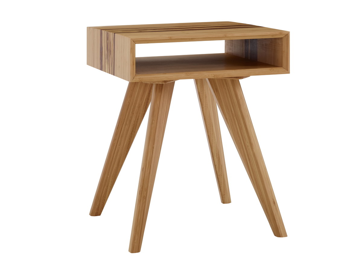 Azara End Table, Caramelized, Side & End Table by Greenington, 19" length x 19" width x 24.25" height View 1