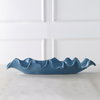 Ruffled Feathers Blue Bowl, Decorative Tray by Uttermost, 24" width x 4" height x 9.84" depth thumbnail 2