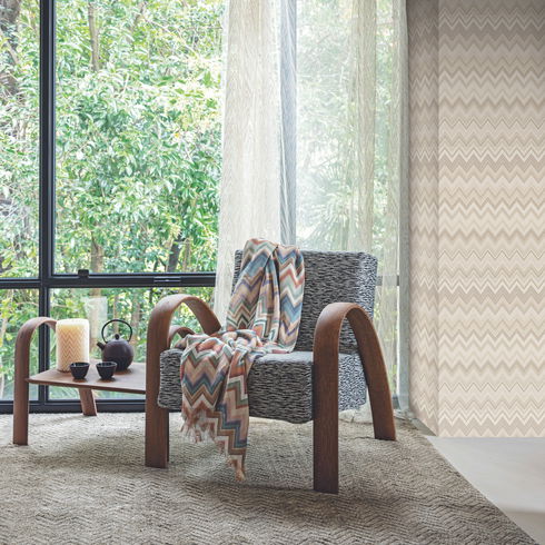 Happy Zigzag Neutral Wallpaper