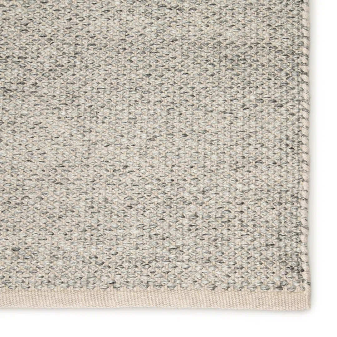Lamanda Indoor/ Outdoor Solid Light Gray/ Ivory Area Rug large image 