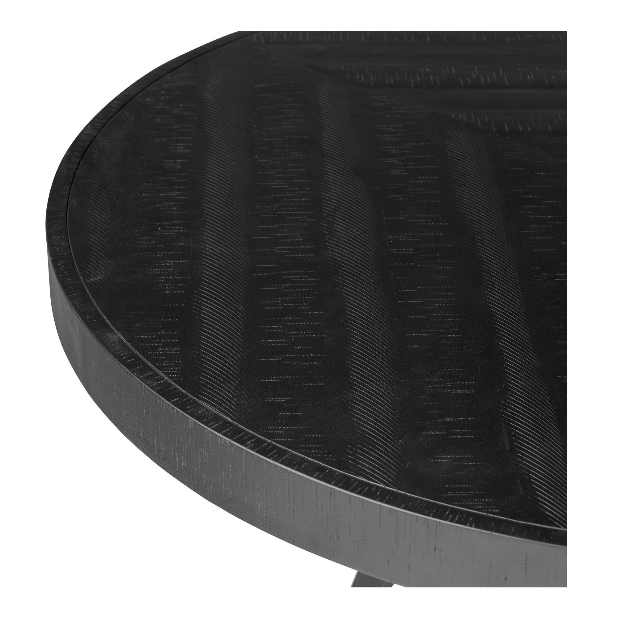 Parq Round Dining Table Black large image 