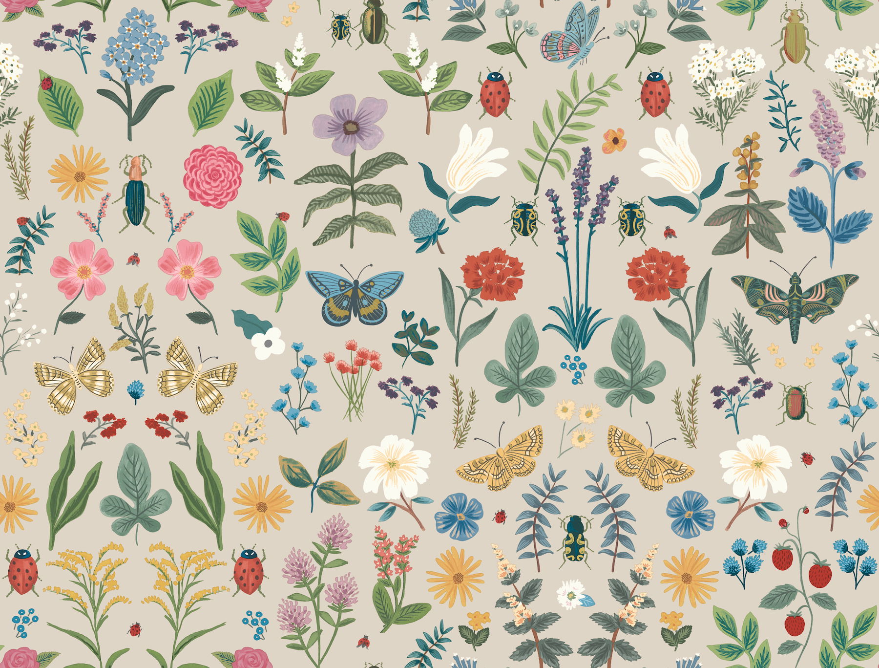 Curio Linen Peel & Stick Wallpaper large image 