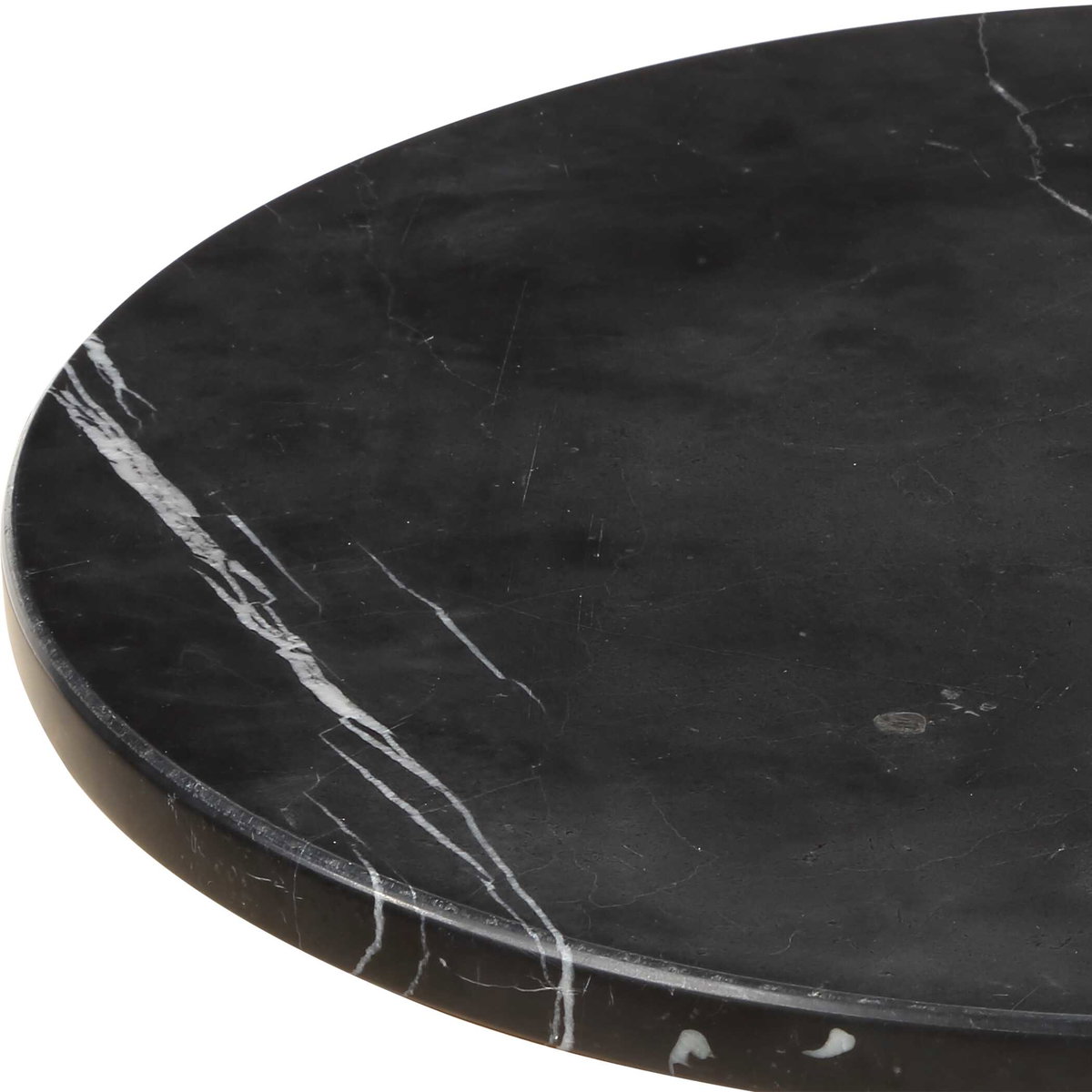 Rosston Black Marble Accent Table, Side & End Table by Uttermost, 13.75" width x 24" height x 13.75" depth View 6