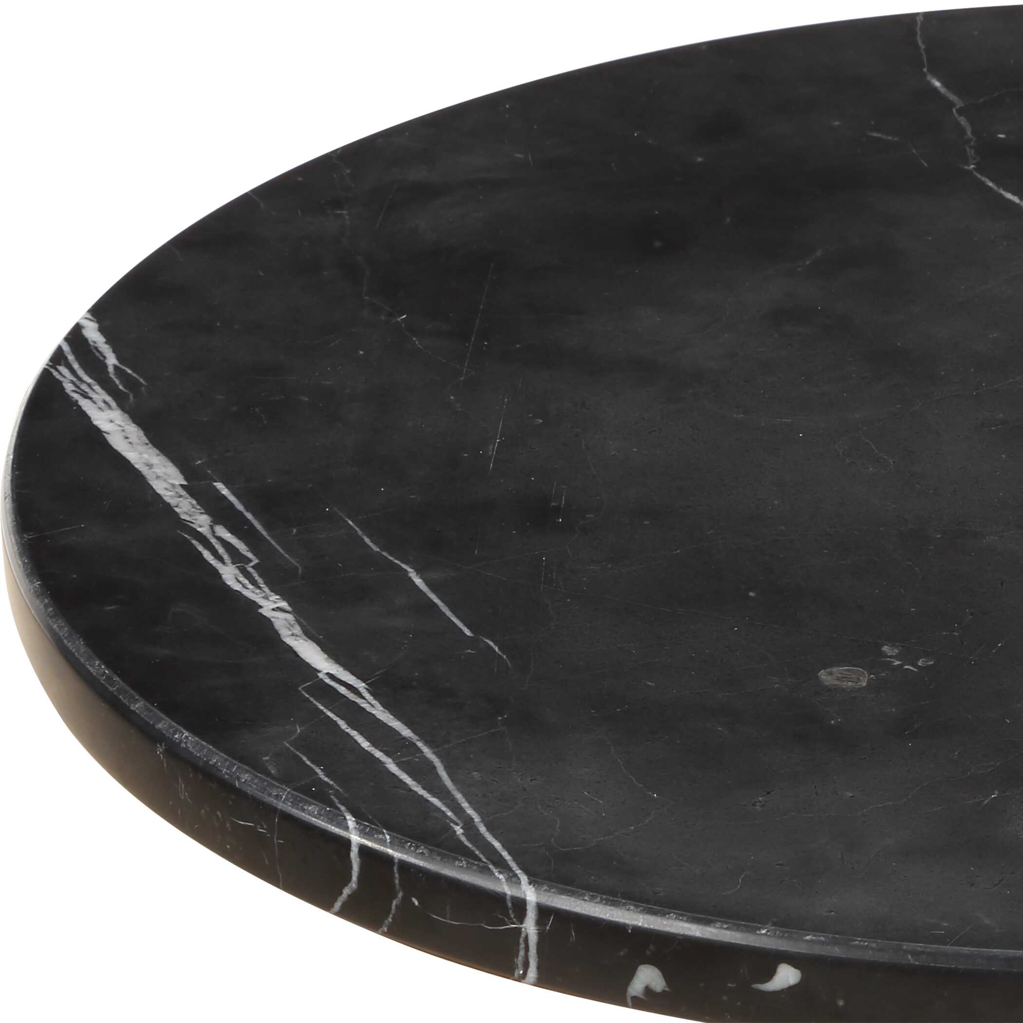 Rosston Black Marble Accent Table large image 