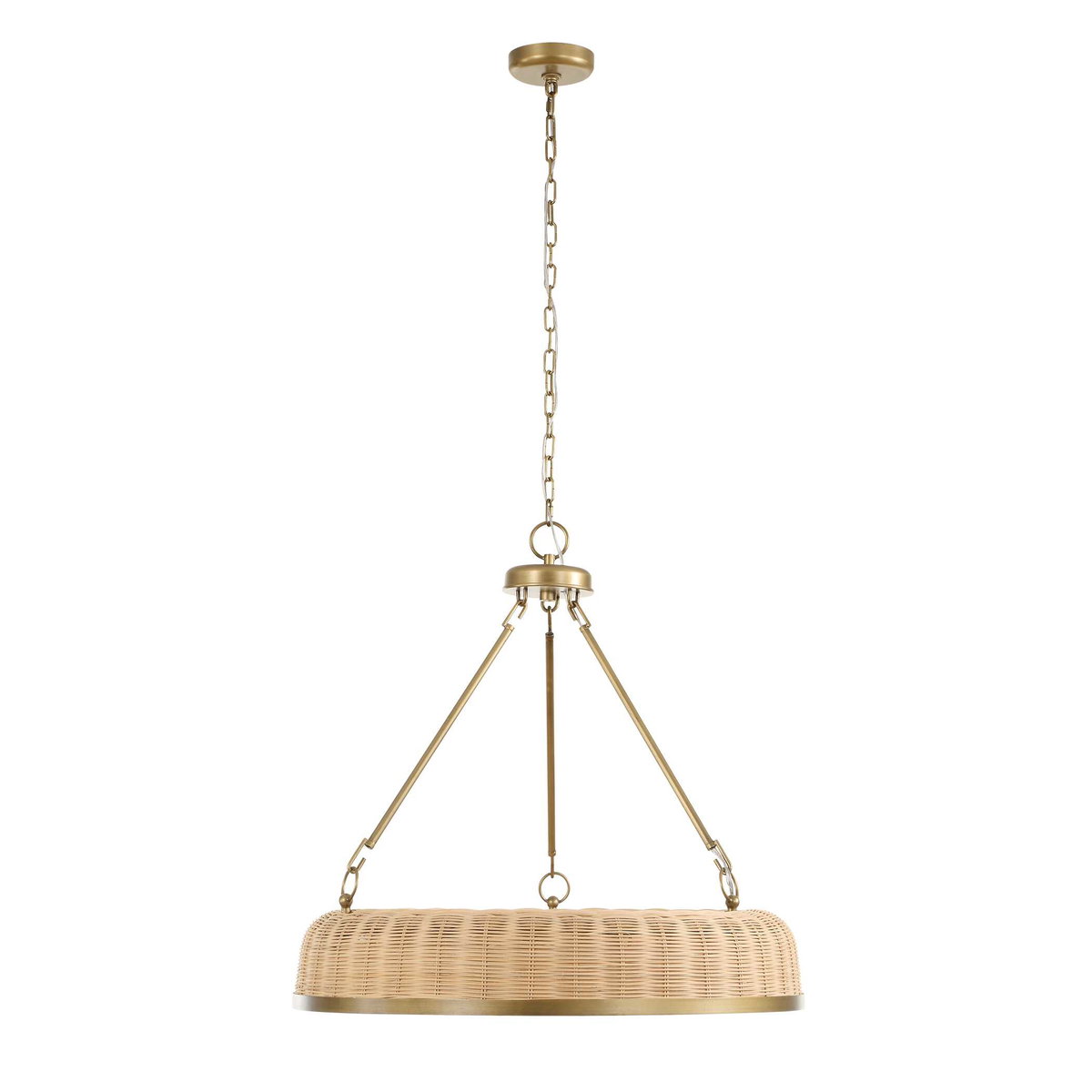 Ladakh 9 Light Round Wicker Pendant, Ceiling Light by Uttermost, 28" width x 27" height x 28" diameter View 8