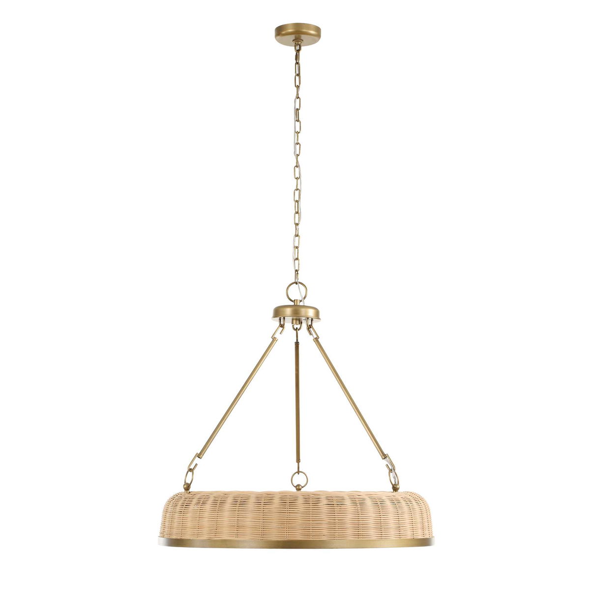 Ladakh 9 Light Round Wicker Pendant, by Uttermost, 28" width x 27" height x 28" diameter View 8