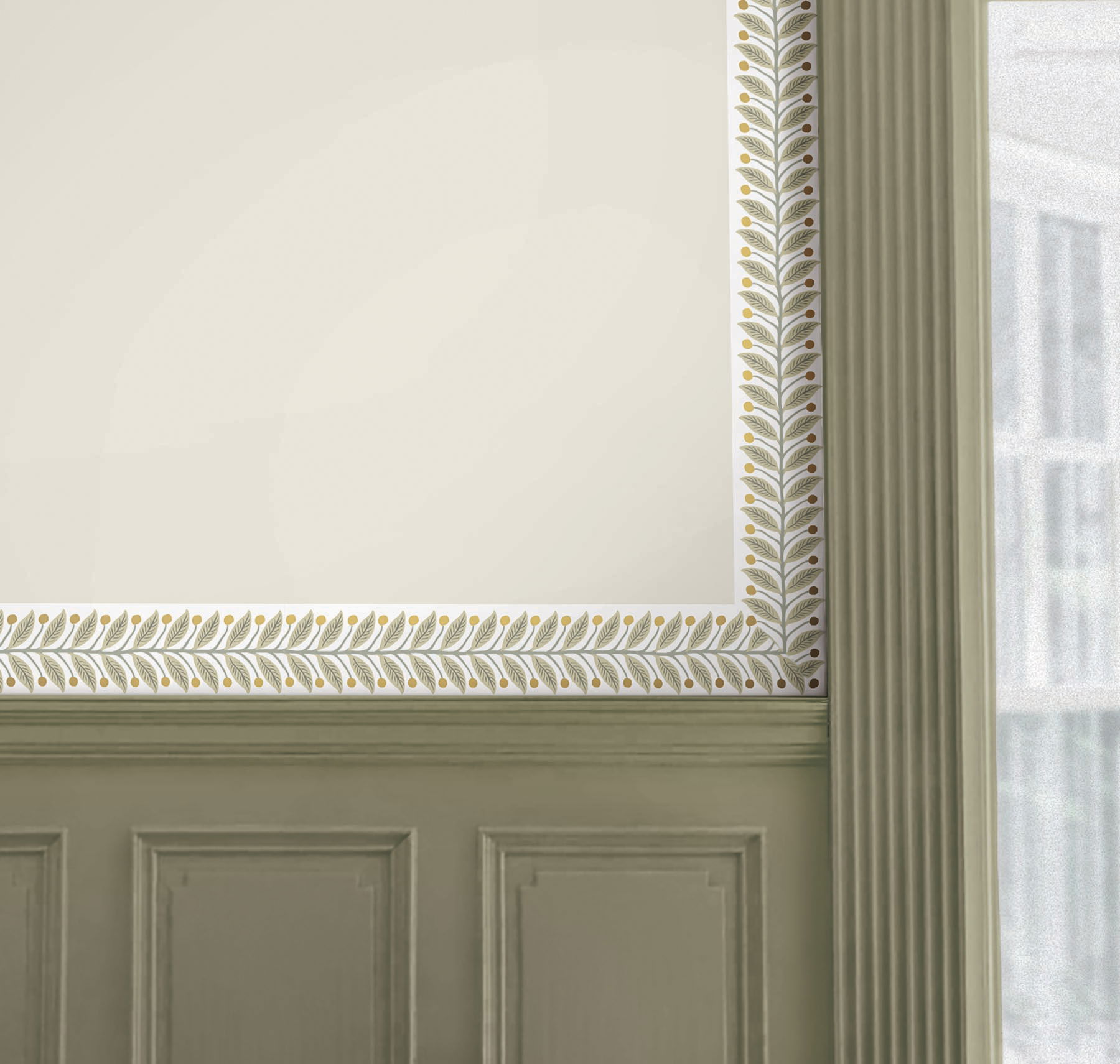 Linen Garden Wallpaper Trim large image 