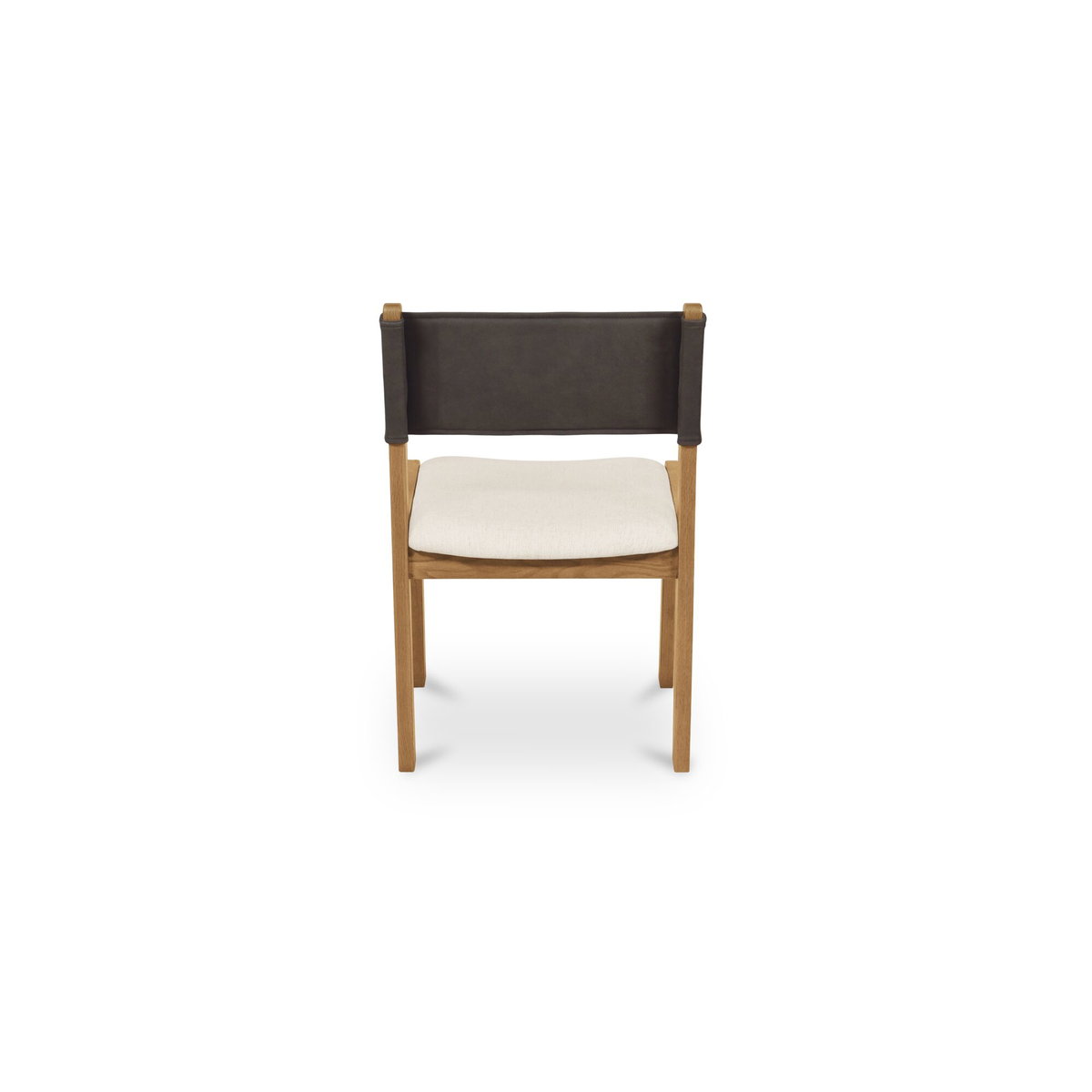 Carol Dining Chair Deep Brown Leather Set Of Two, by Moe's Home, 21.6" width x 32" height x 19.5" depth View 5