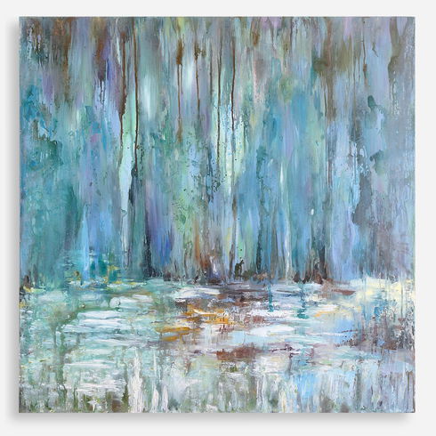 Blue Waterfall Art