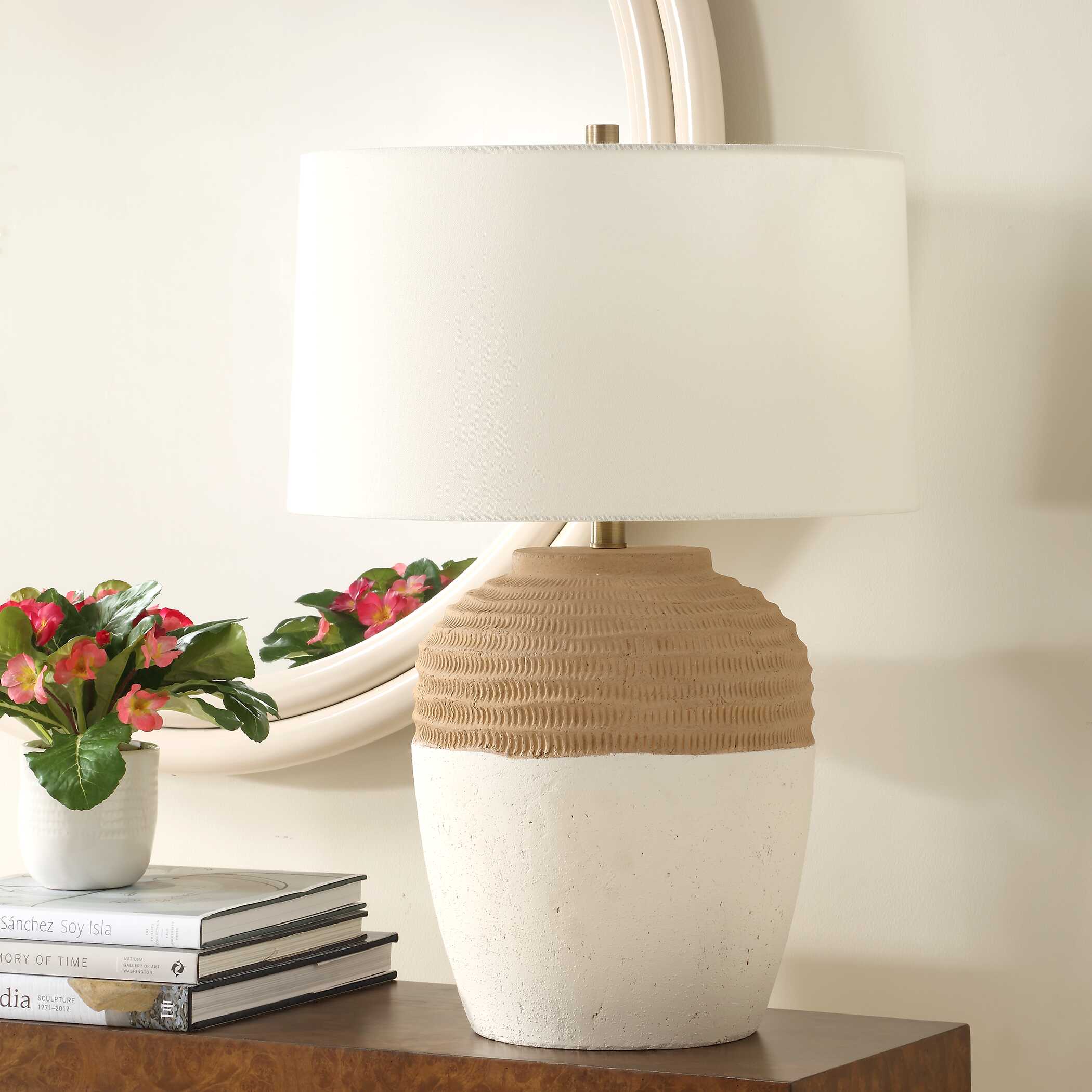 Bellaby Terracotta Table Lamp large image 