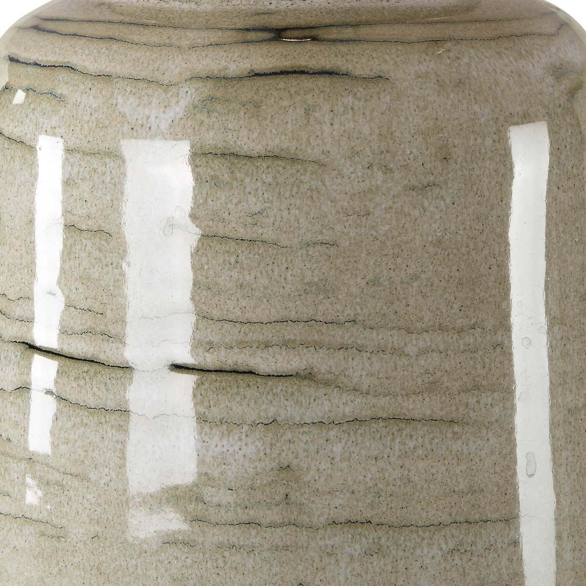 Strata Tan Glaze Table Lamp, by Uttermost, 18" width x 26.25" height x 18" depth View 8