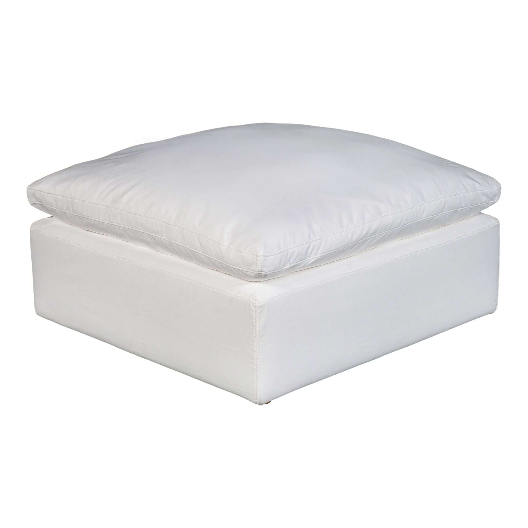Terra Condo Ottoman Cream White, by Moe's Home, 38" width x 19" height x 38" depth View 2