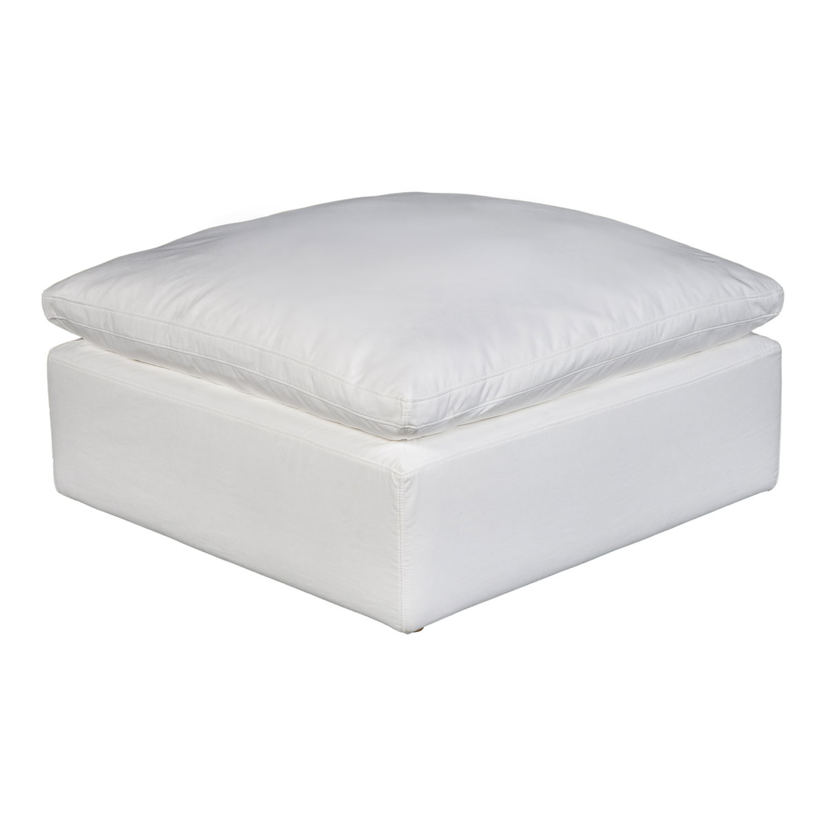 Terra Condo Ottoman Cream White, by Moe's Home, 38" width x 19" height x 38" depth View 2