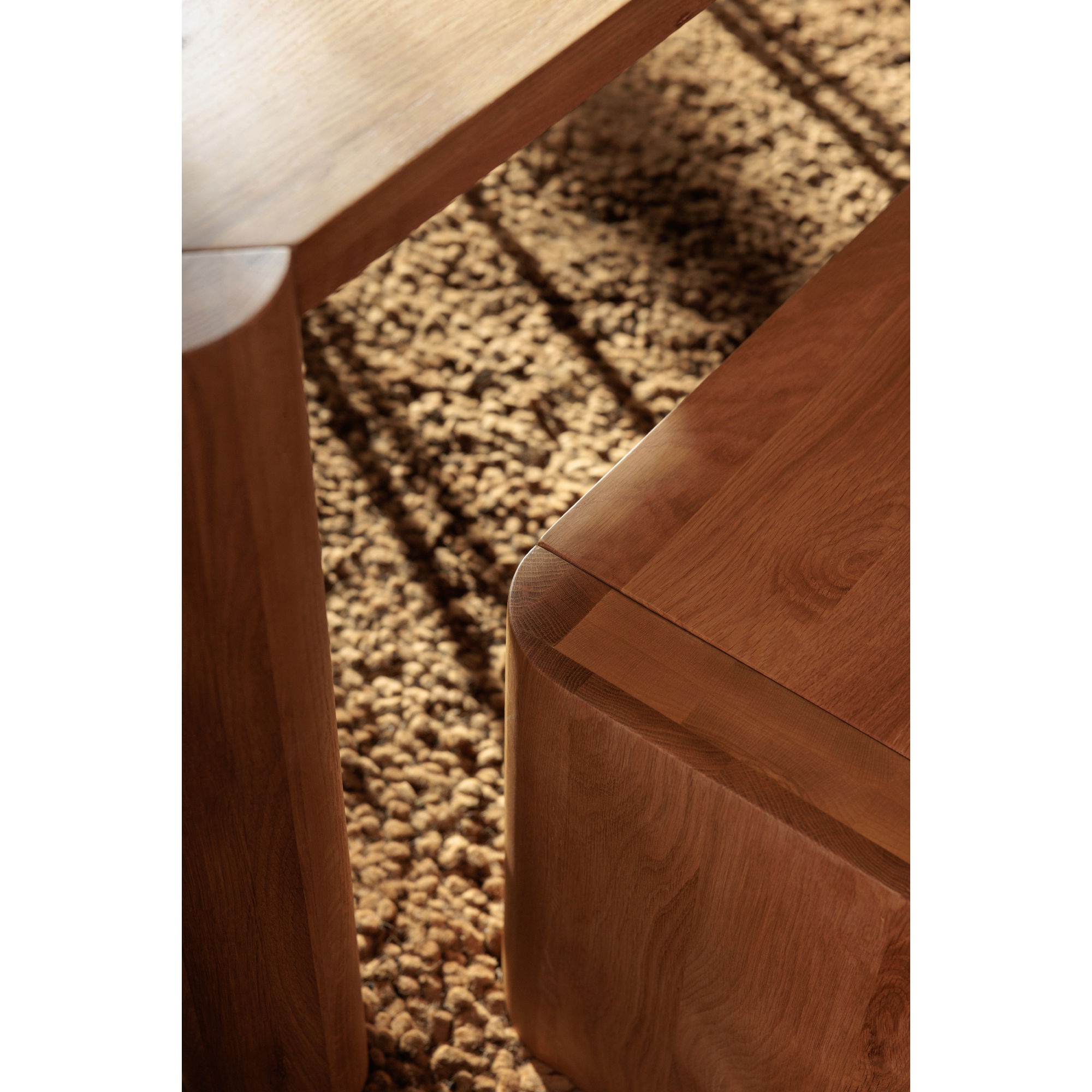 Post Small Dining Bench Natural, Benche by Moe's Home, 62" width x 17" height x 16" depth View 6