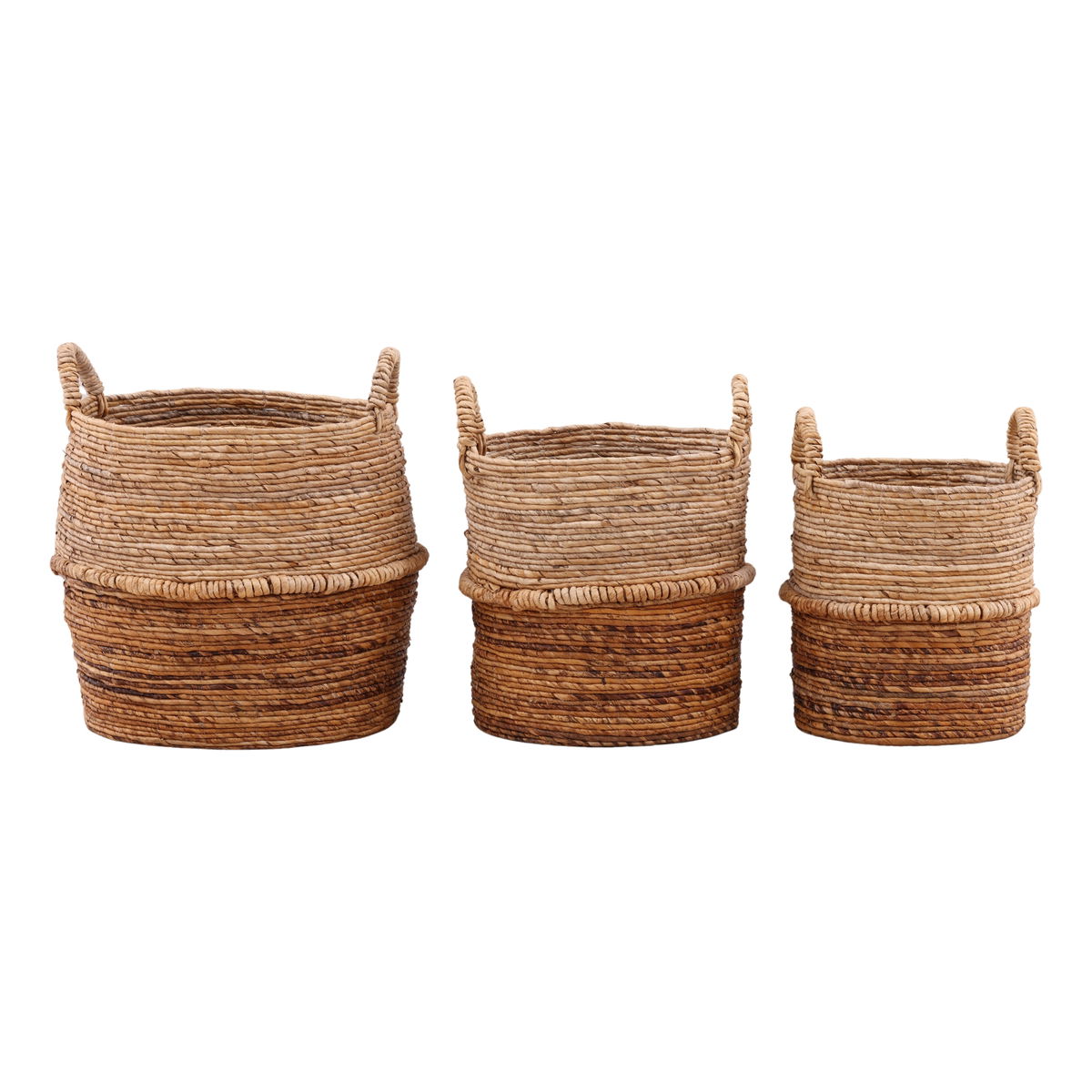 Hickory Basket Set of 3 Natural, Bins & Basket by Dovetail, 19" width x 20.9" height x 18.8" depth View 1