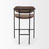Parker Muted Brown Faux Leather with Black Metal Counter Stool thumbnail 5