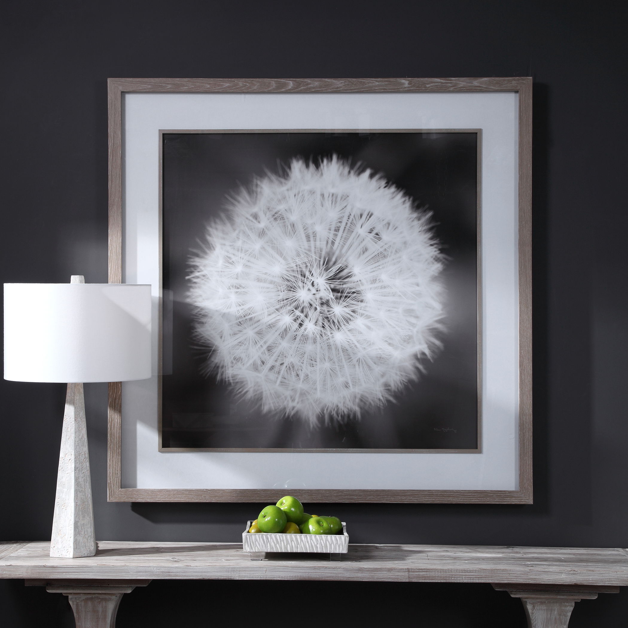 Dandelion Seedhead Framed Print, Painting by Uttermost, 53.75" width x 53.75" height x 3.12" depth View 2
