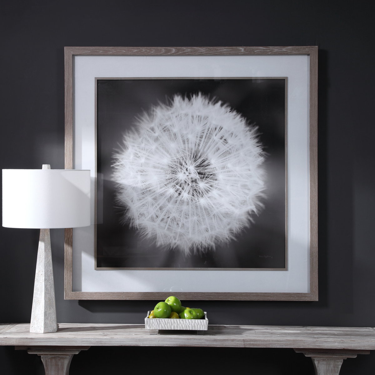 Dandelion Seedhead Framed Print, by Uttermost, 4'5.75" width x 4'5.75" height x 3.12" depth View 2