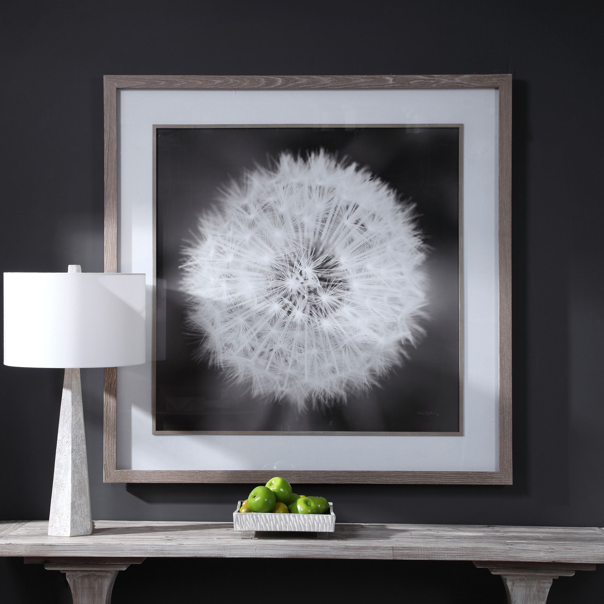 Dandelion Seedhead Framed Print large image 