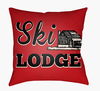 Lodge Cabin Floor Pillow, Decorative Pillow by Surya, 26" length x 26" width thumbnail