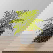 Online Designer Combined Living/Dining Bali Potted Faux Fern